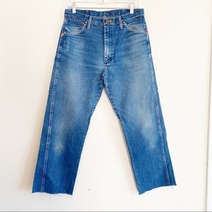 Free People Wrangler high rise wide leg crop Jean